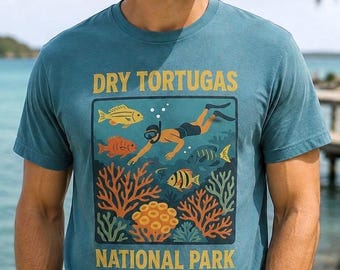 Dry Tortugas T-Shirt: Vintage Snorkeling Tee, Florida Keys Gift