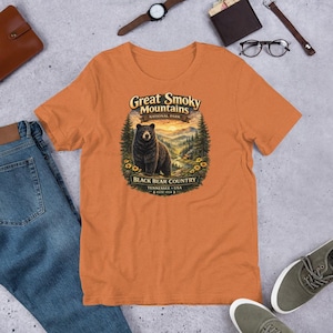 Smoky Mountains National Park Shirt, Black Bear Tennessee Tee image 3