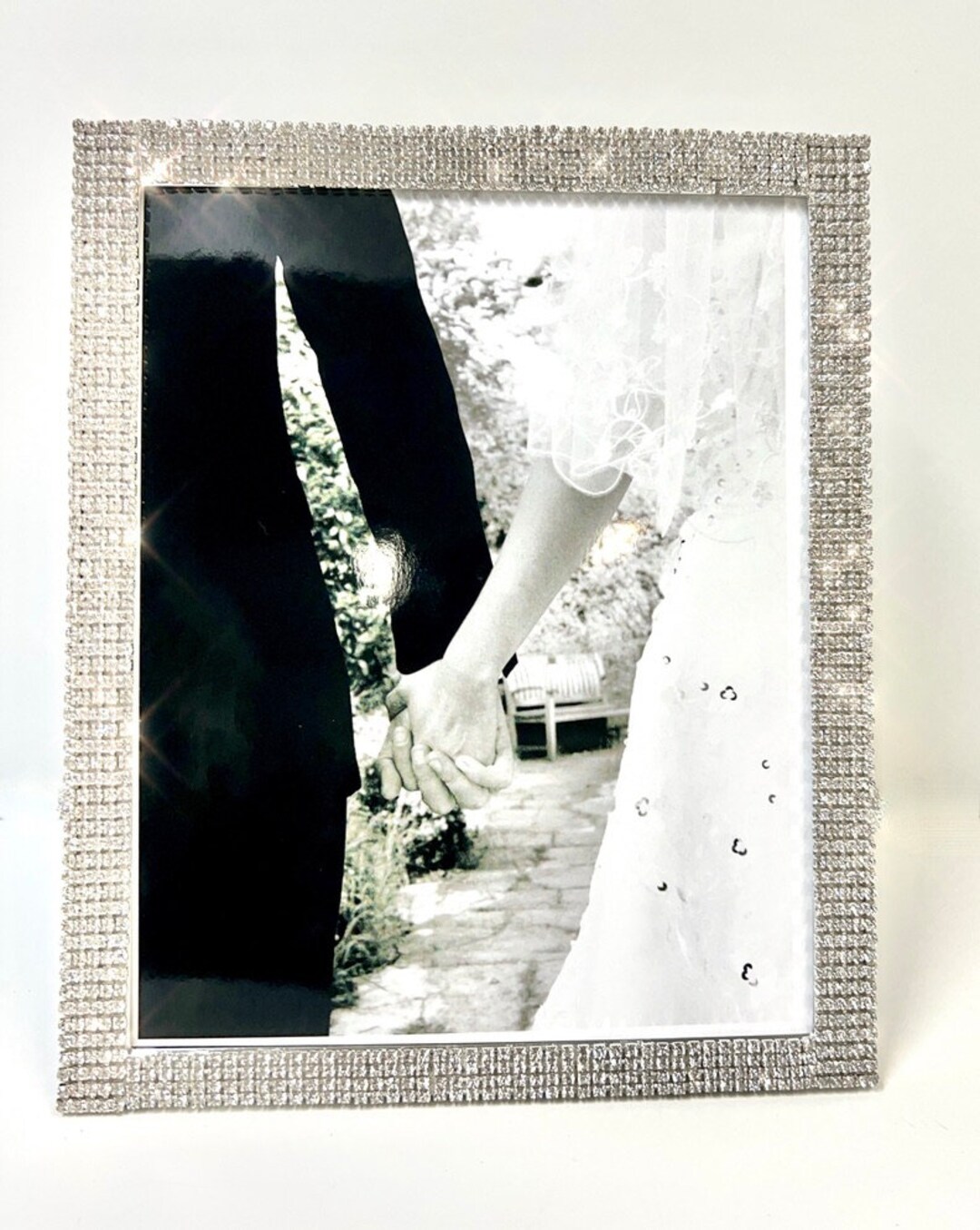 Rhinestone Silver Picture Frame: 8x10 Wedding Decor - Etsy