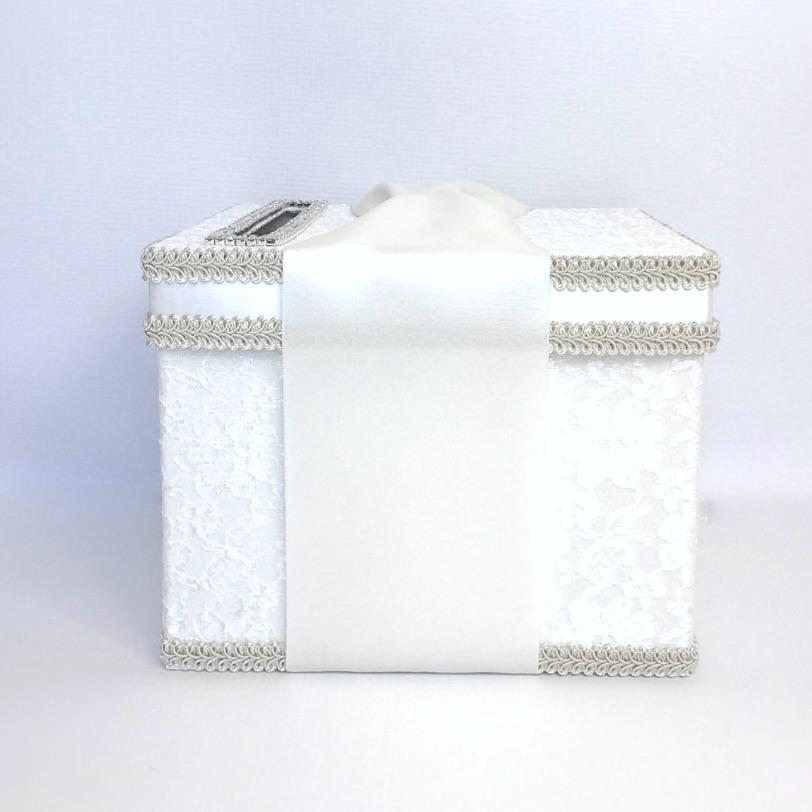 Handmade Ivory Wedding Card Box With Rhinestone Brooch - Etsy