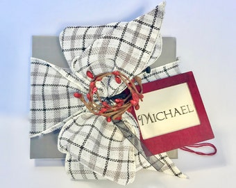 Plaid Pre-wrapped Gift Box: Neutral Palette Keepsake Box