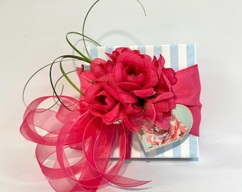 Handmade Victorian Hot Pink Jewelry Gift Box: Wedding, Mother's Day