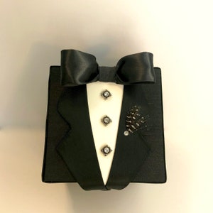 Tuxedo Gift Box for Him 6 Inch Cube Gift Box Ideas Birthday Gift Certificate Sophisticated Gift Box All Occasions