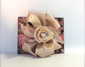 Champagne & Floral Chic Wedding Gift Box Favors Jewelry Gift Cards Mothers Day Bridesmaids Handmade Decorative Boxes Girl Lady Birthday