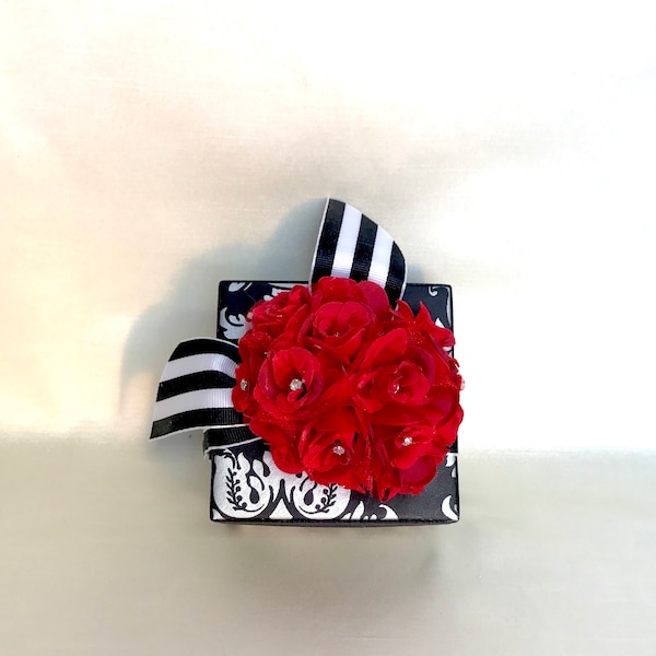 Gift Card Holder Black White Red Christmas Bridesmaid Valentine Gift Box Jewelry Gift Box Red Black Party GiftCard Holder Cards Mothers Day