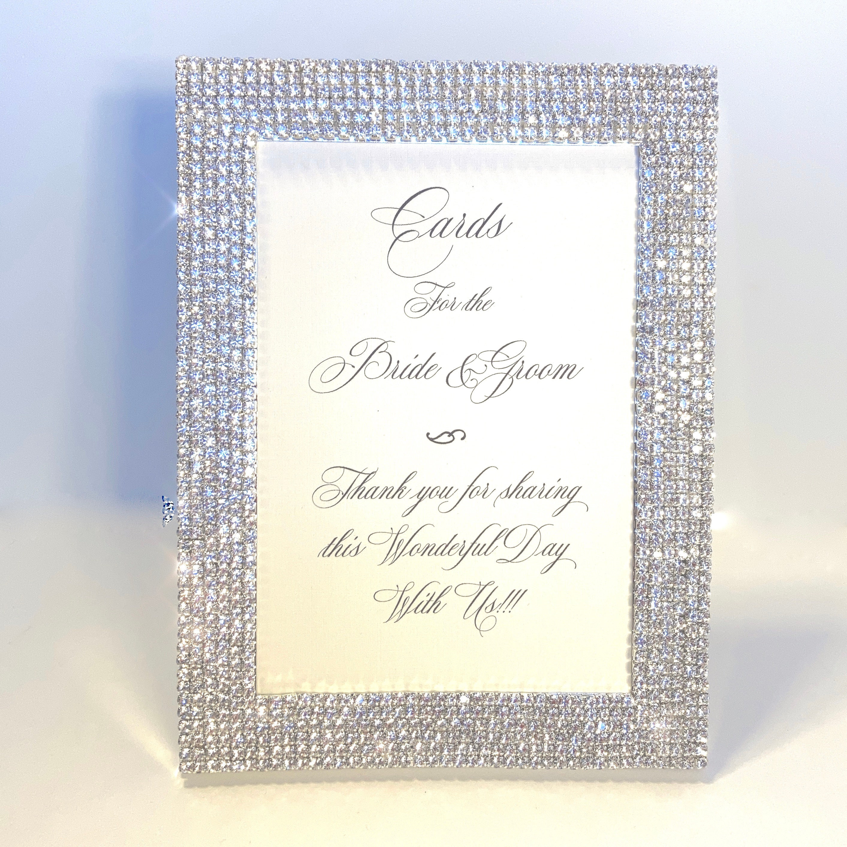 Rhinestone Picture Frame: Silver Wedding Photo Display (5x7 In) - Etsy