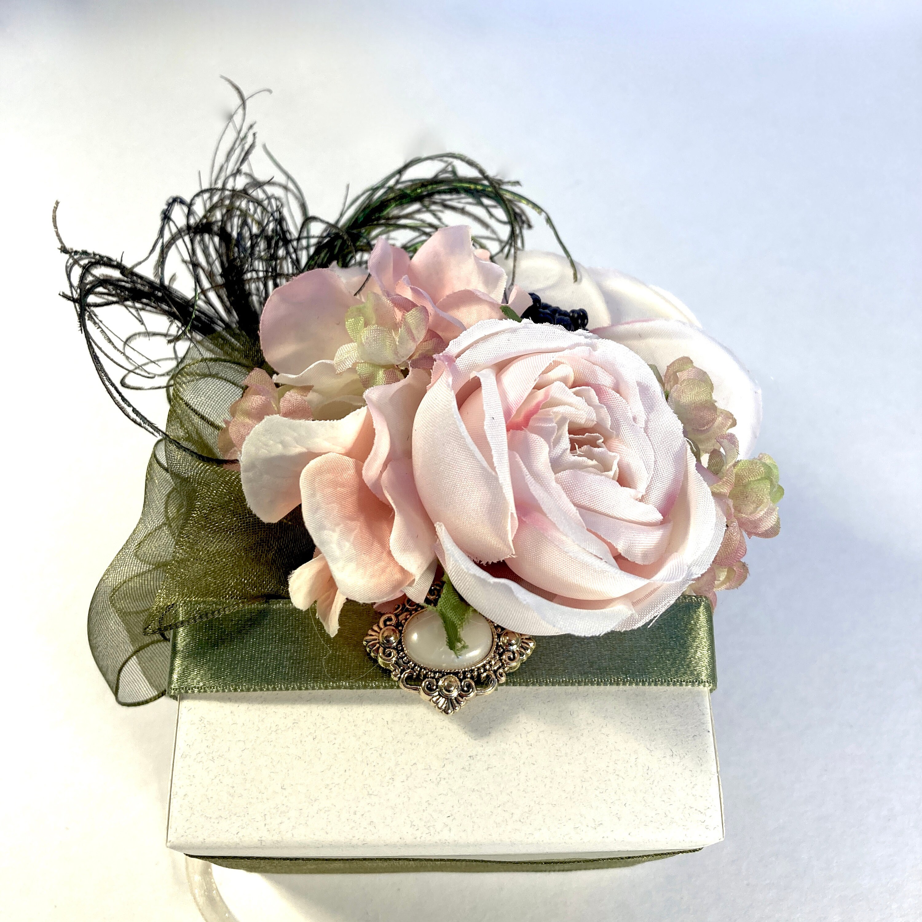 Vintage Jewelry Gift Box Soft Pink Green Favors Gift Box Cards Etsy