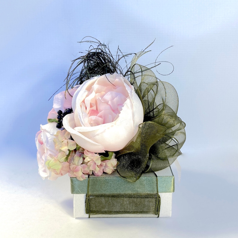 Vintage Jewelry Gift Box Soft Pink Green Favors Gift Box Cards Etsy