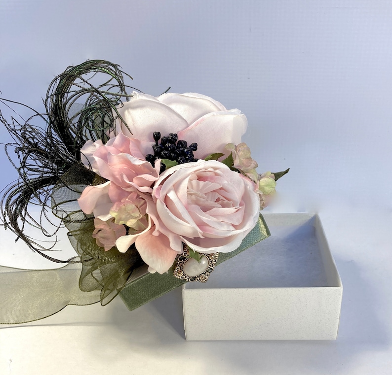 Vintage Jewelry Gift Box Soft Pink Green Favors Gift Box Cards Etsy