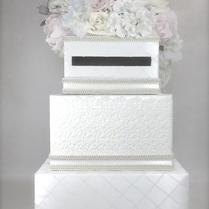 Wedding Card Box with Lock Lace and Soft Pastel Wedding Card Holder, Wedding Card Box, Secured Lock Wedding Card Box, Wedding Card Box image 2