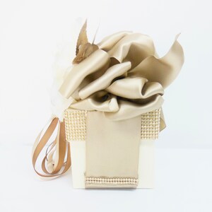 Handmade Ivory Gift Box: Floral Embellished Cube - Etsy