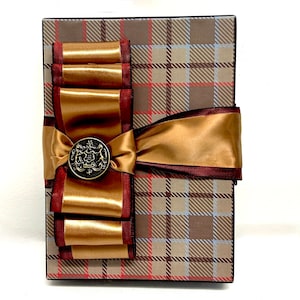 Designer Style Plaid Satin Handsome Gift Card Holder Pre-wrapped Gift Box Grooms gift, Tip Box, Christmas  Birthday, Decoration