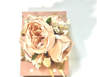 Vintage Blush Pink Gold Gift Card Holder Gift Box  Wrap Boxes Christmas Gift Jewelry Gift Box Father Ideas, Wedding Party