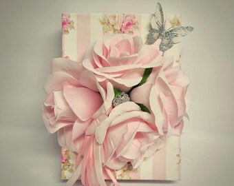 Handmade Pink Girl Styling gift box,  Bridesmaids, Bridal Party Bling Gift Box, Satin Handmade, Decorative Box