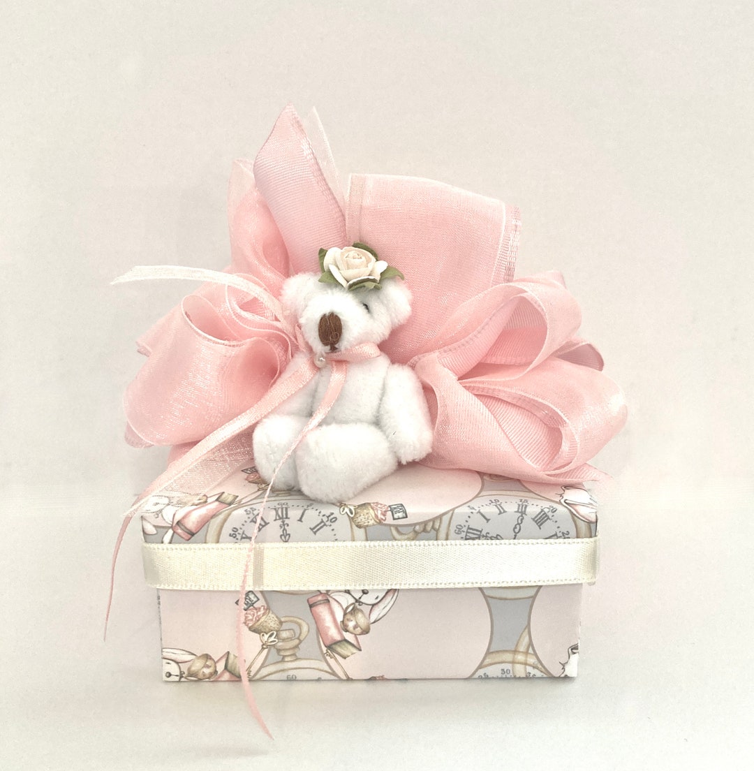 Buy Teddy Bear Baby Girl Gift Card Holder Pre-wrapped Gift Box Wedding ...