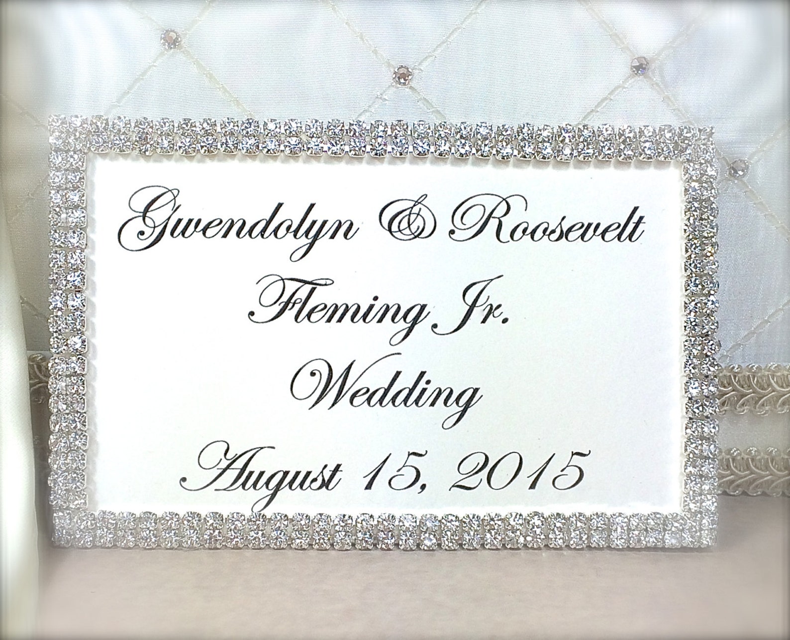 Personalized Name Plate Wedding Card Name Plate Silver Etsy