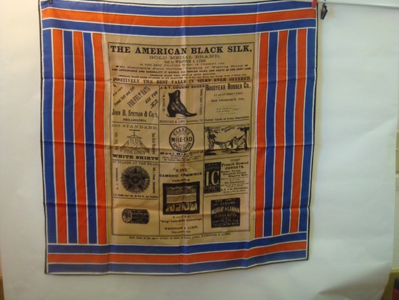 Advertising Scarf Weinstock Lubin Vintage Vera Ne