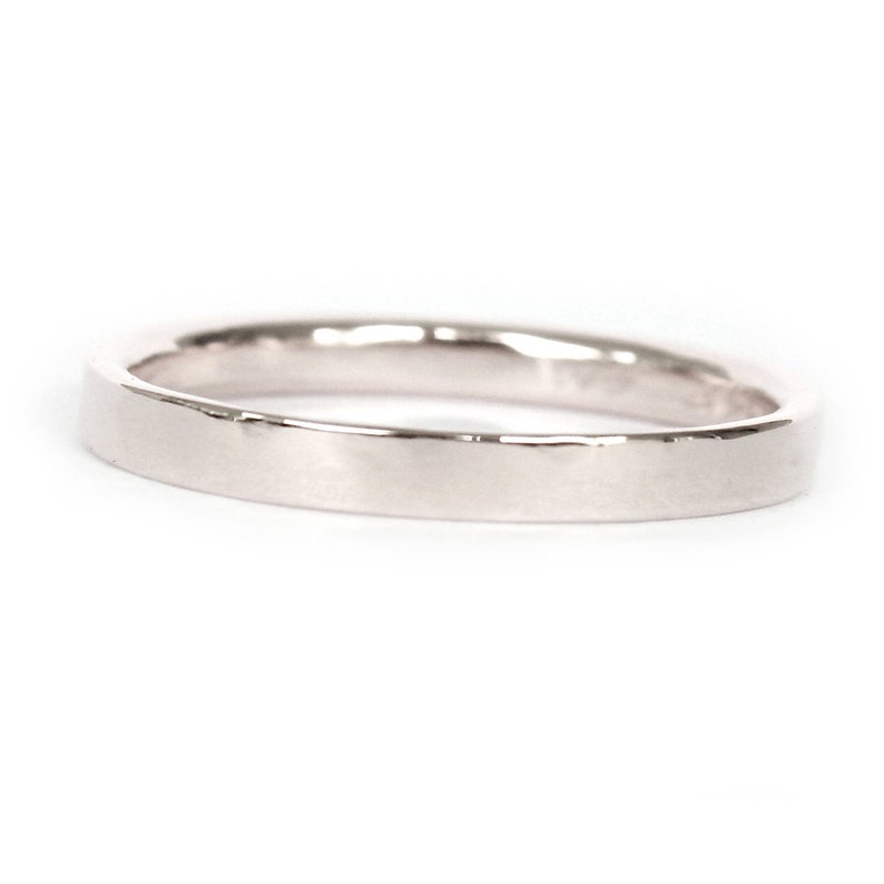 1.5mm 18K Band Flat Edge Wedding Band 18K Solid Gold Ring