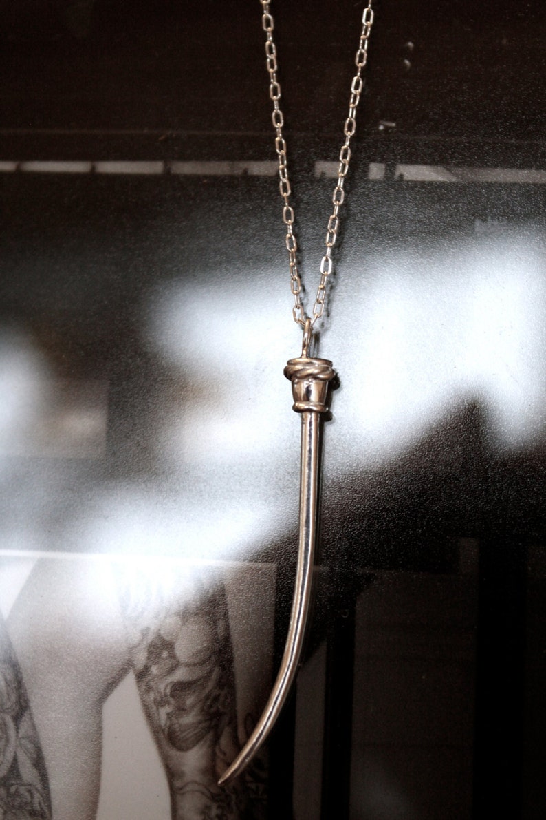 Claw Sterling Silver Necklace Pendant Etsy