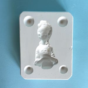 90s Unused RUBY Ray Moulds Australia Model No. 230, Plaster Half Doll Cameo Mold with a Flat Back