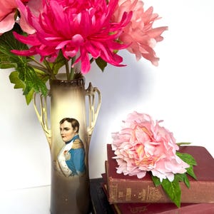 Antique RS Suhl NAPOLEON VASE c.1890-1918 porcelain Portrait Schlegelmilch Germany Prussian