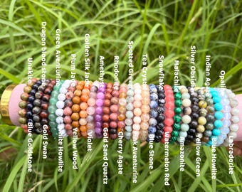 Handgjort pärlstretcharmband | Elastiskt kristallarmband | Minimalistiskt smycke i present | Stapelbart unisexarmband