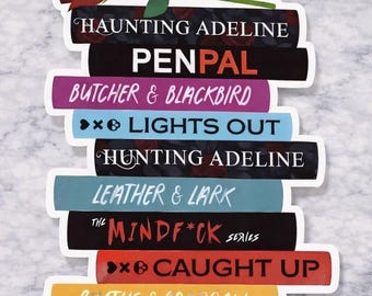 Pegatinas para estanterías de libros de romance oscuro / Calcomanías para estanterías / Rincones de lectura a la luz de las velas / Lector de romance oscuro de Smut BookTok / Pegatina para Kindle