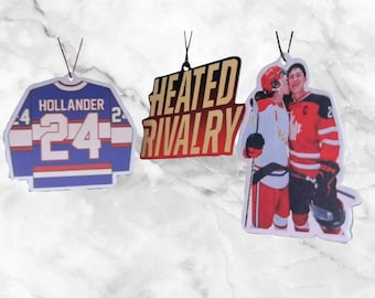 Verwarmde rivaliteitsluchtverfrisser | Shane Hollander en Ilya Rozanov fan cadeau | Hockey Romance BookTok Car Freshener