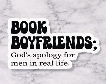 Book Boyfriend Sticker | Bookish Sticker | Book Lover Gift | Bookish Merch | Kindle Sticker | Smut Reader | Reading Lover | Book Boyfriends