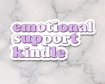 Mitt emotionella stöd Kindle | Bokliknande klistermärke | Rolig bokälskare-present | Kindle-dekal | BookTok-vinylklistermärke