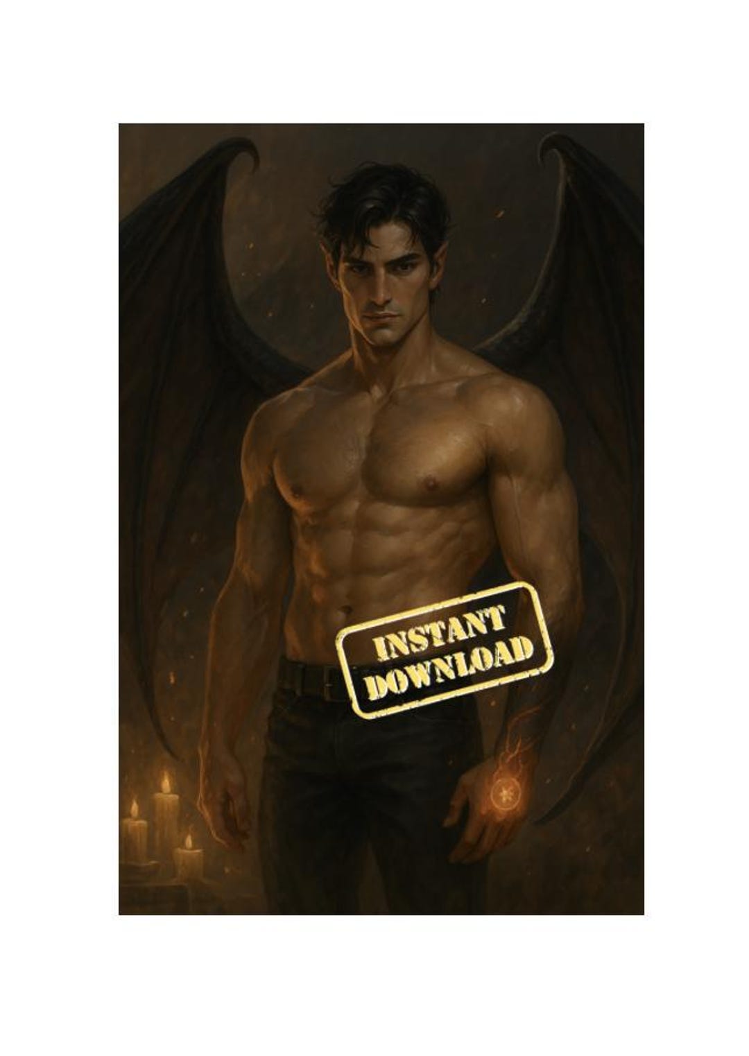 Azriel ACOTAR Art Print: Shadow Singer, Night Court Warrior (digital ...