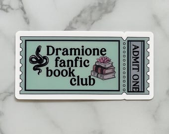 Dramione Fanfic Book Club Sticker | Dramione Sticker |Bookish Gift For Readers | Laptop & Journal Vinyl Sticker | BookTok Fandom Merch