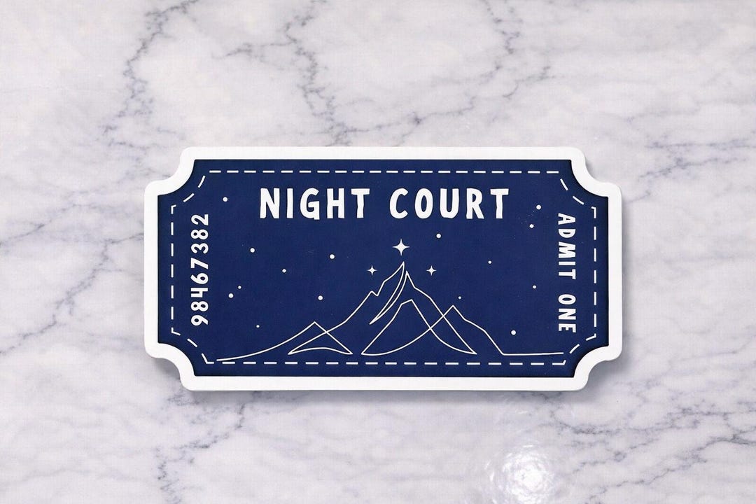 The Night Court Sticker | Fantasy Vinyl | Acotar Booktok Sticker ...
