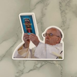 Glastron påven meme-klistermärke | Rolig boklig klistermärke | SJM Smut vinyldekal | TOG-läsargåva | Laptop- och Kindle-klistermärke