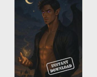 Rhysand Art Print: Night Court, ACOTAR Fantasy (PDF Download)