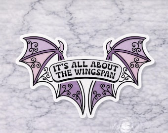 Adesivo It's All About The Wingspan / Rhysand Azriel Cassian / Adesivo Acotar BookTok / Night Court / Velaris / Regalo Bat Boys