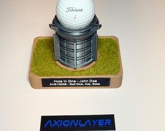 Hole in One Golf Trophy | Personalisierte 3D Gedruckt | Individueller Name Datum Platz | Golf-Turnier-Preis