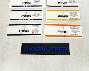 Ping Shaft Band Etiketten | Vintage Golf Abziehbilder Auge 2 Zing ZZ-Lite KT-M Micro-Taper JZ Ferse Spitze Kt | Golf Club Restoration Aufkleber