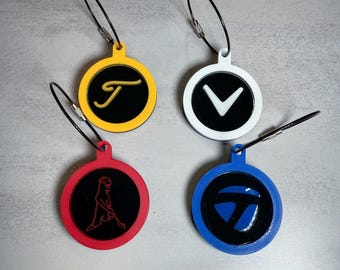 Golf Bag Charm Tag 3D Gedruckt | Benutzerdefiniertes Logo Golf Zubehör | 12 Farben | Stahlseil | Golf Geschenk