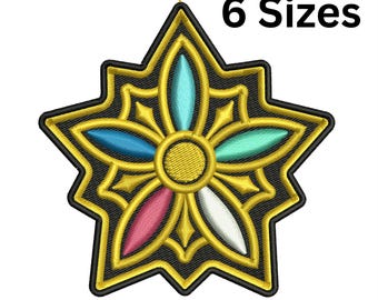 Rumi Shoulder Patch Embroidery File, Kpop Demon Hunters Inspired Design, 6 Sizes, Instant Download