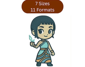 Diseño de bordado de Zoey, bordado de Huntrix Girls, patrón de cazadores de demonios del K-Pop, 7 tamaños, descarga digital