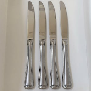 4-delige GORHAM Monet gematteerde roestvrijstalen dinermessen 9 glanzend satijn 18/8