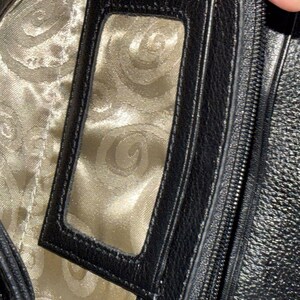 Brighton Classic Pebbled Leather Clutch Wallet Snap Closure Organizer Black image 13