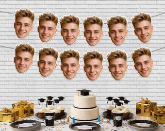 Custom Face Photo Banner – Personalized Birthday Party Decoration