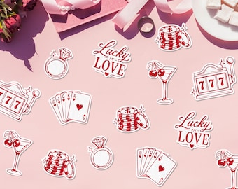 Lucky in Love Bachelorette Party Confetti Casino Theme Table Scatter Vegas Before Vows Decorations Coastal Cowgirl Howdy Western Bach Decor