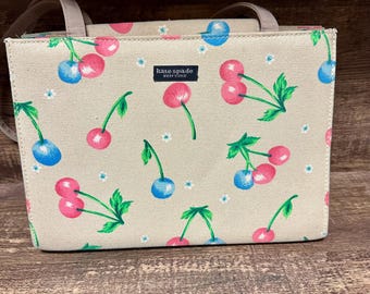 Borsa strutturata in tela con stampa ciliegia Kate Spade New York