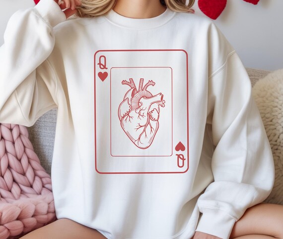 Anatomical Queen of Hearts Sweatshirt | Gothic Medical Student