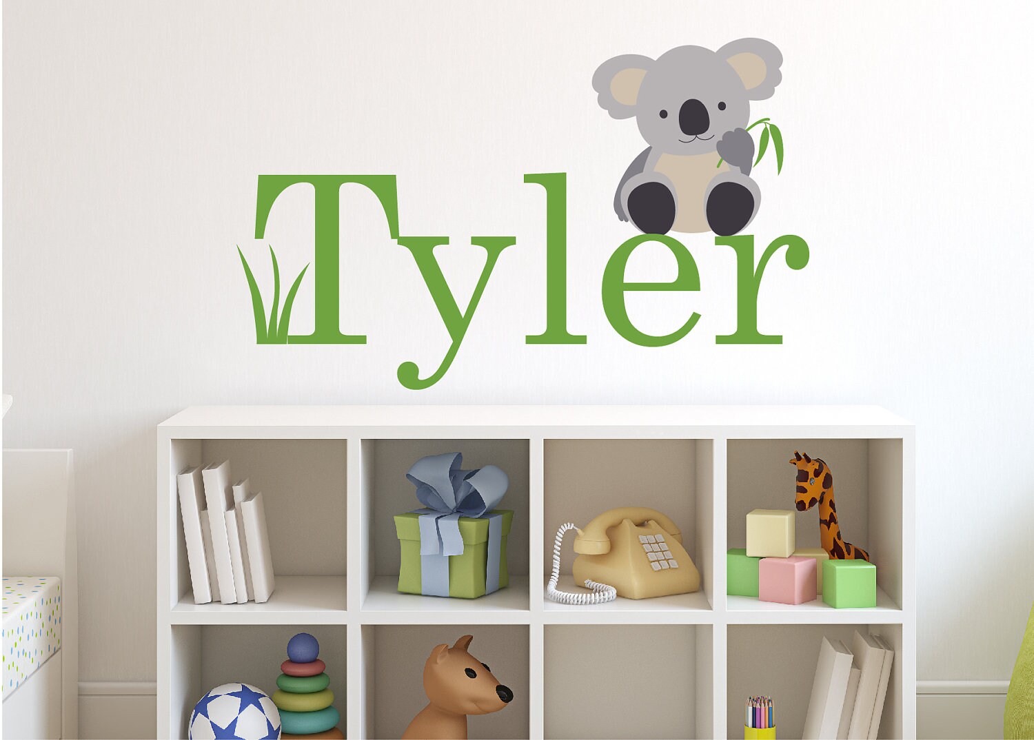 Children Wall Decal Koala with Name Vinyl decal Etsy