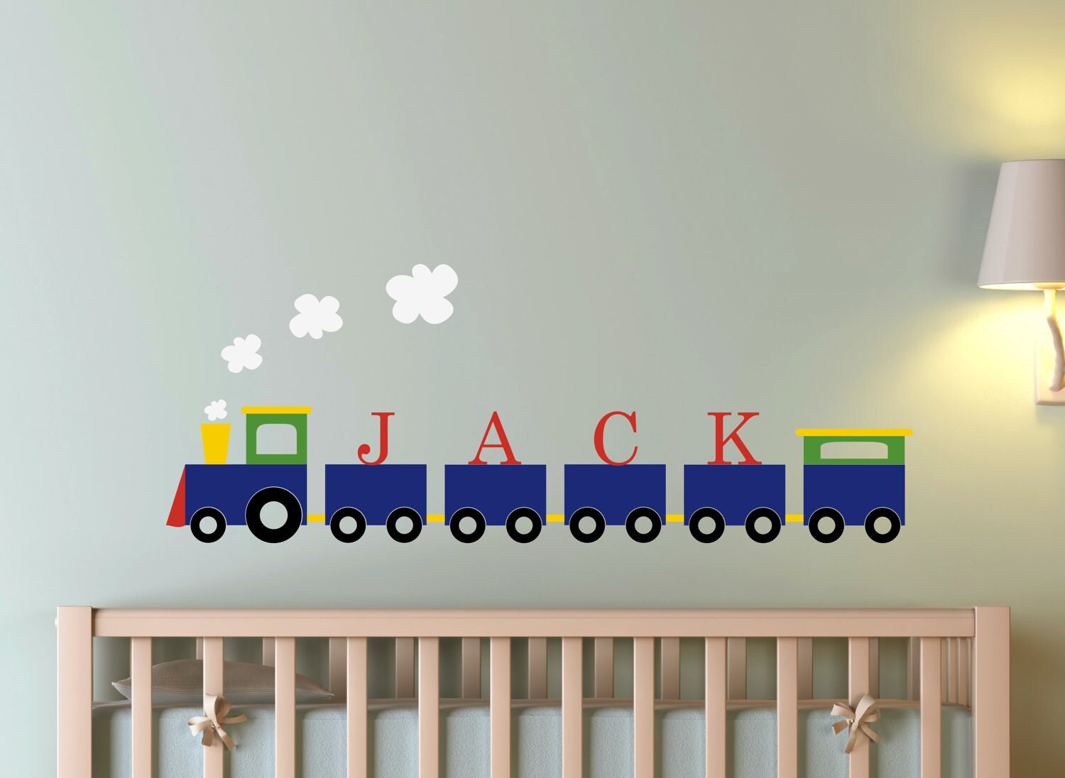 Children Wall Decal Train Personalized Name Vinyl Decal