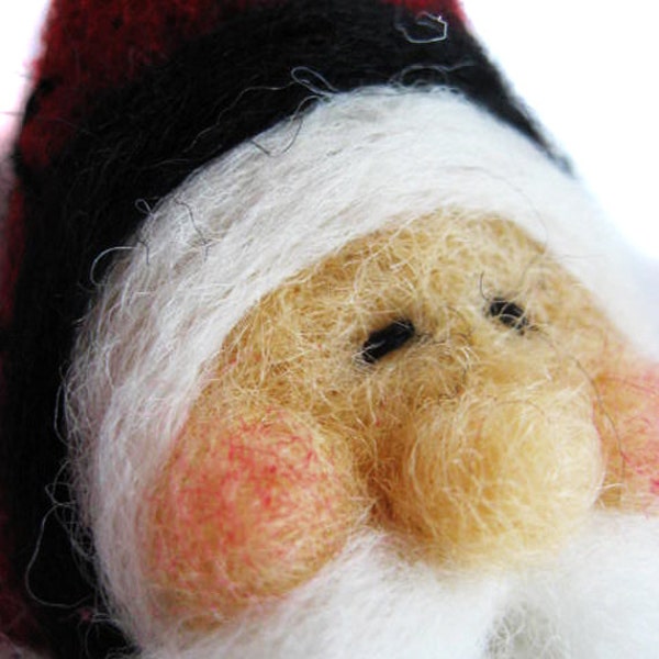 Christmas ornament -Santa Ornament - Needle Felted Santa - Santa Claus